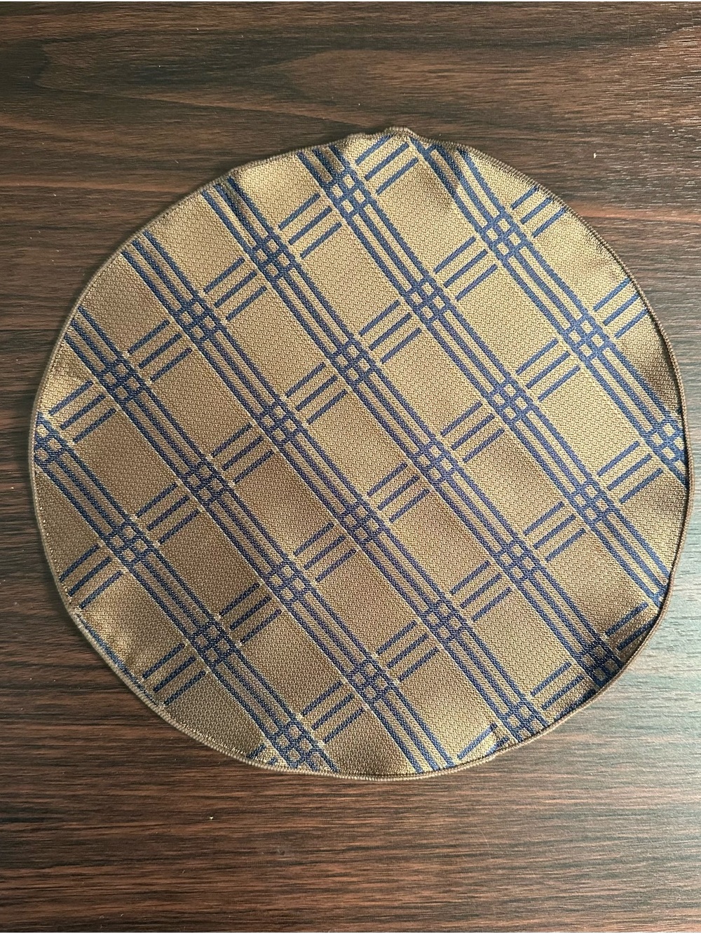 Classic Plaid Round Men’s Accessory - Brown and Blue
